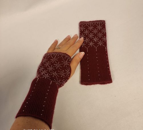 Riešinės per pirštą BORDO spalvos
