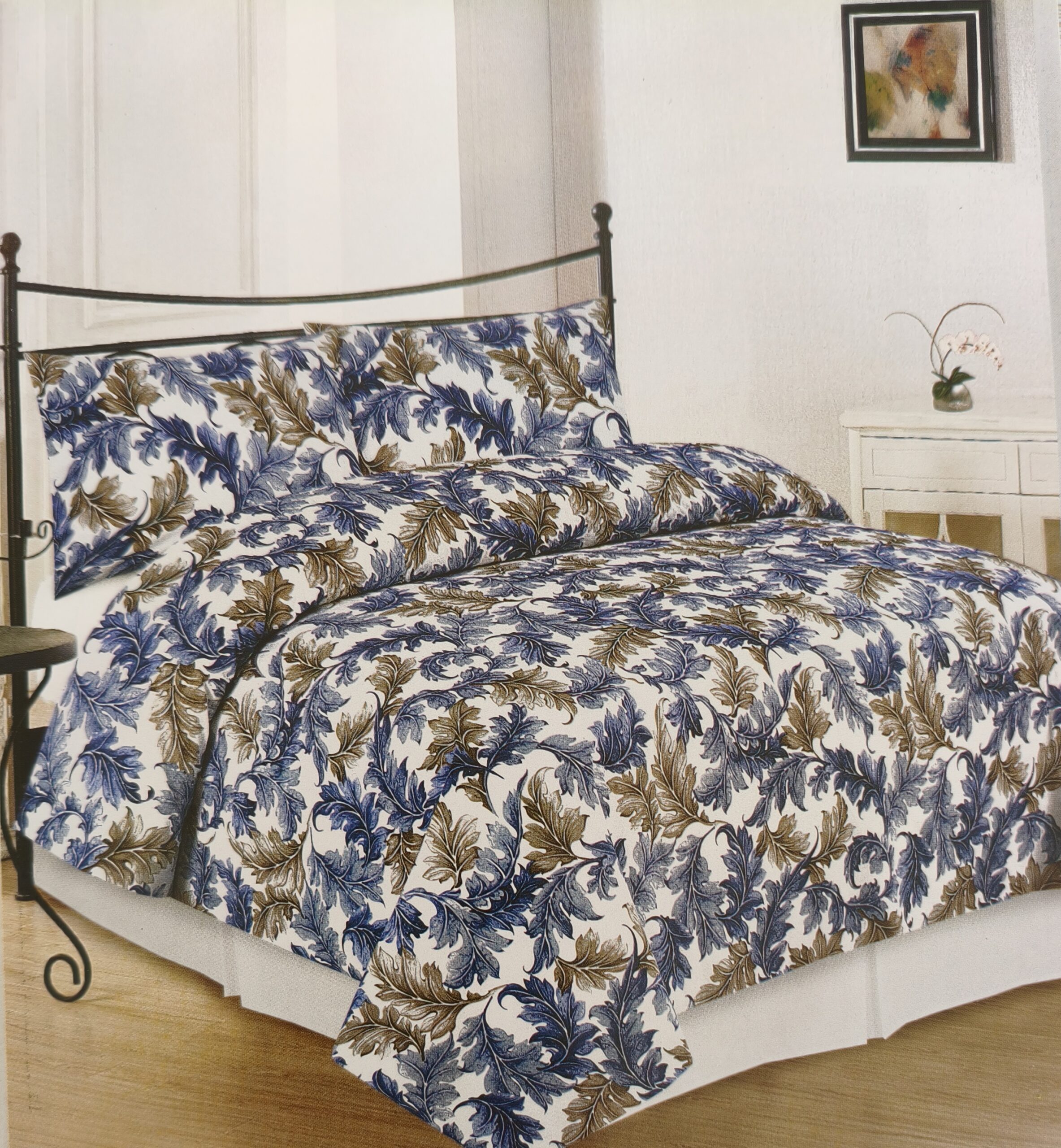 Drobės audinys ''Lapai''